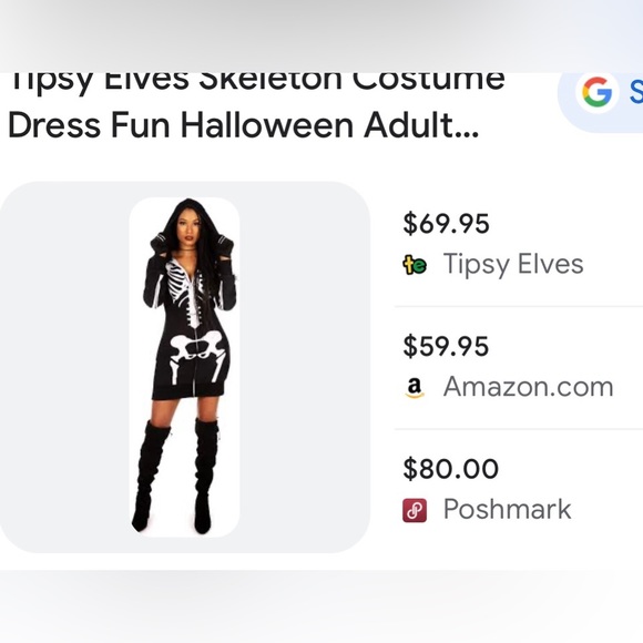 NEW Skeleton Sweatshirt Dress. Fitted Long Sleeves Black/White S,M,L - Picture 10 of 11